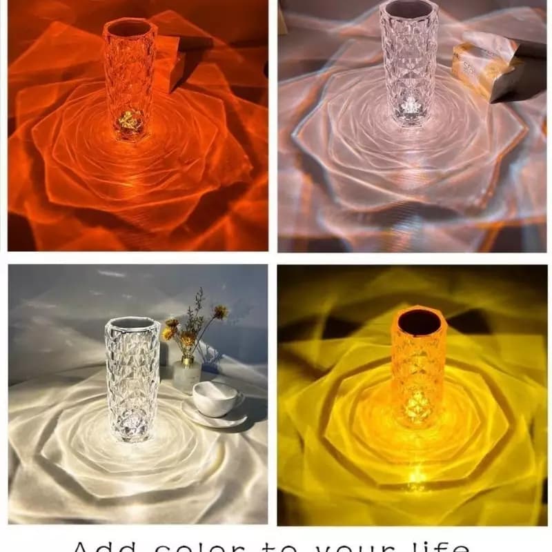 Rechargeable Diamond Crystal Table Lamp