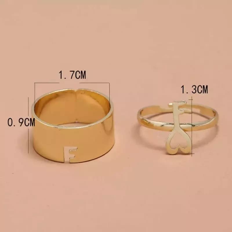 2 PCs Trendy Lock and Key Ring Set